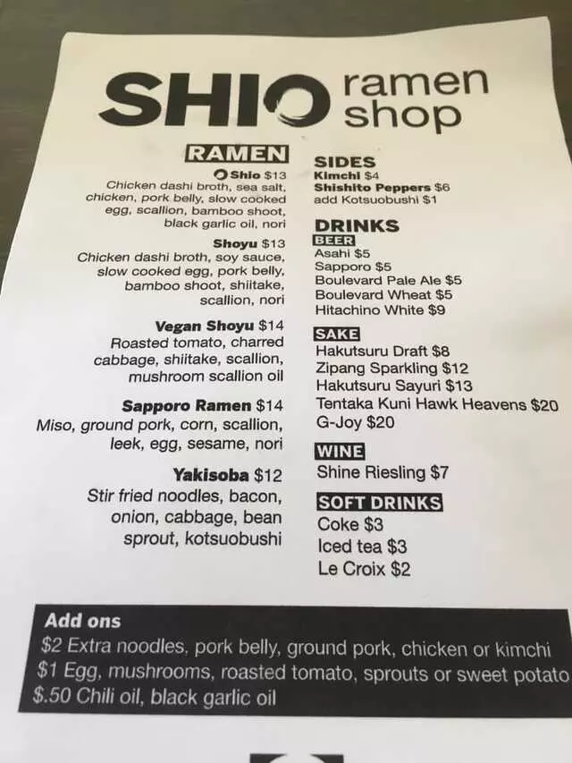 Shio Ramen Shop
