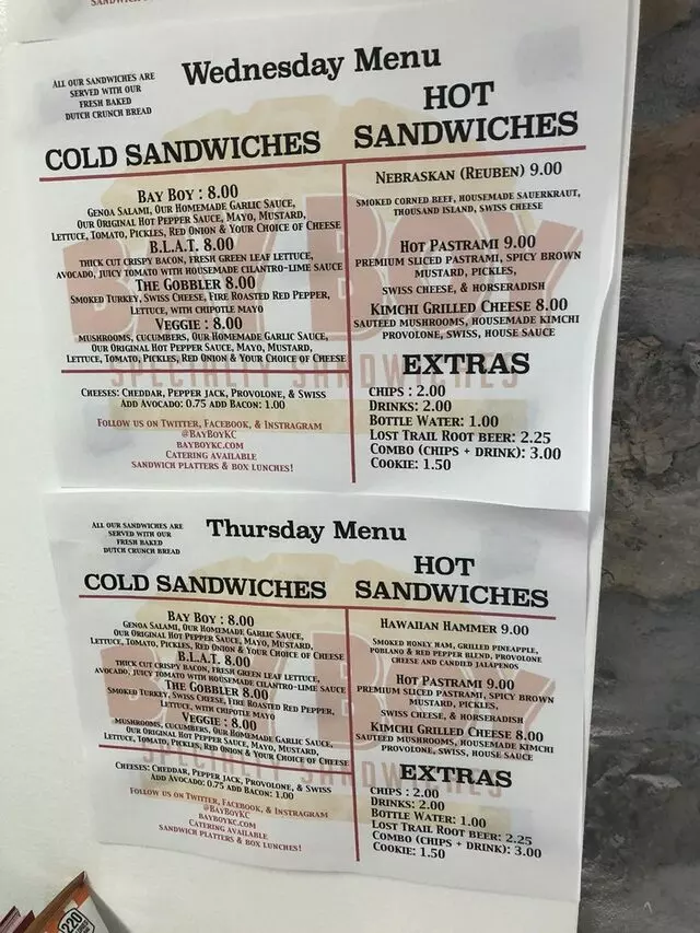 Bay Boy Specialty Sandwiches